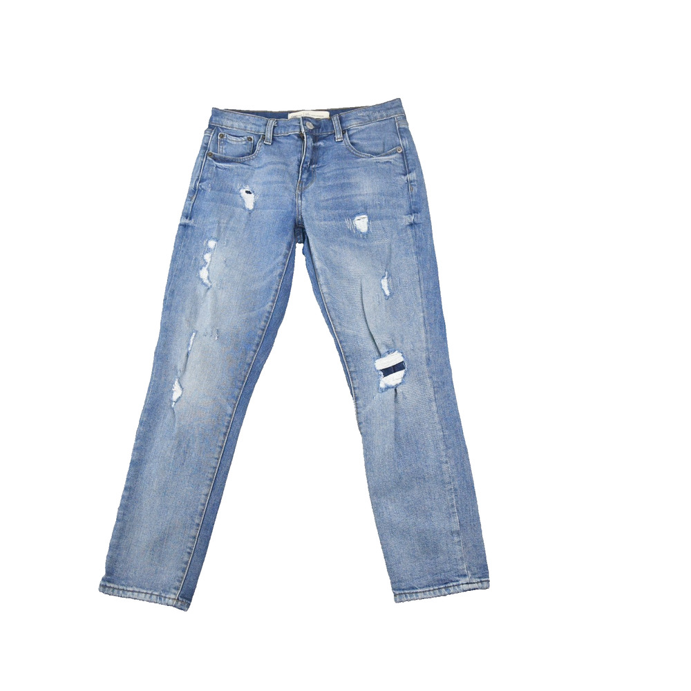 GAP 1969 Jeans Womens 26R (27x26) Best Girlfriend Distressed Blue Denim